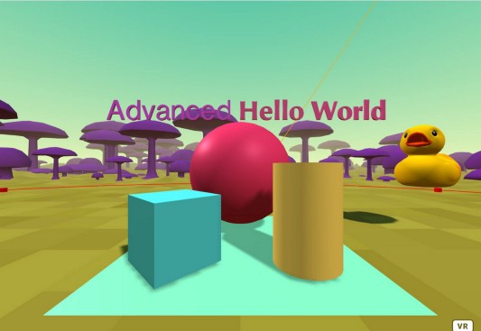 Продвинутая версия Hello World для A-Frame