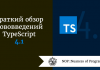 Краткий обзор нововведений TypeScript 4.1