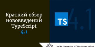 Краткий обзор нововведений TypeScript 4.1 Краткий обзор нововведений TypeScript 4.1