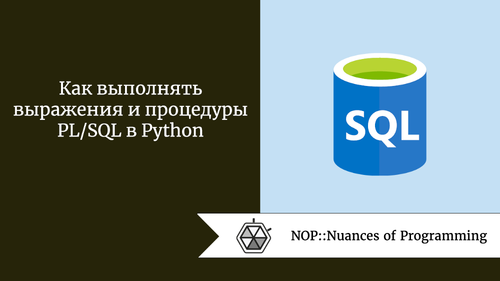Как выполнять выражения и процедуры PL/SQL в Python