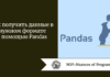 Как получить данные в нужном формате с помощью Pandas