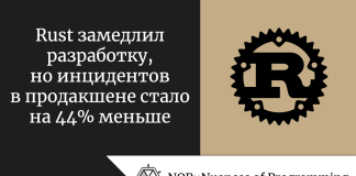 Rust замедлил разработку, но инцидентов в продакшене стало на 44% меньше Rust замедлил разработку, но инцидентов в продакшене стало на 44% меньше